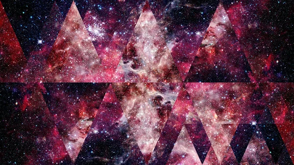 Espacio nebuloso y geometría sagrada. Elementos de esta imagen proporcionados por la NASA . —  Fotos de Stock