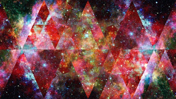 Nebula space and sacred geometry. Elements of this image furnished by NASA. — Stock Photo, Image