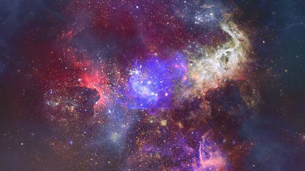 Derin uzayda nebula ve yıldızlar, gizemli evren.