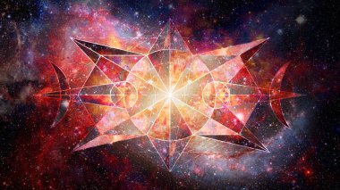 Soyut cosmos geometrik arka plan. Nasa tarafından döşenmiş bu görüntü unsurları.