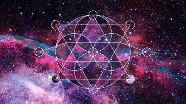 Soyut cosmos geometrik arka plan. Nasa tarafından döşenmiş bu görüntü unsurları.