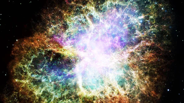 Βαθύ διάστημα με αστέρια και νεφέλωμα. Στοιχεία αυτής της εικόνας που παρέχονται από τη NASA — Φωτογραφία Αρχείου
