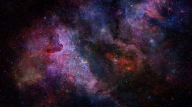 Derin uzayda nebula ve yıldızlar. Bu görüntünün elementleri NASA tarafından desteklenmektedir