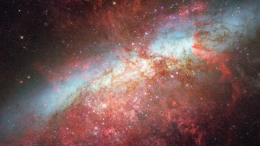Nebula ve galaksiler uzayda. Bu görüntünün elementleri NASA tarafından desteklenmektedir.