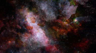 Uzayın derinliklerinde yıldız alanı ve nebula. Bu görüntünün elementleri NASA tarafından desteklenmektedir.