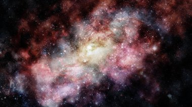 Uzayda galaksi, evrenin güzelliği. Bu görüntünün elementleri NASA tarafından desteklenmektedir.