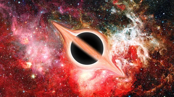 Black hole in space. Elements furnished by NASA — Stock Photo, Image