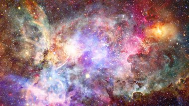 Galaksi ve Nebula. Soyut alan arkaplanı.