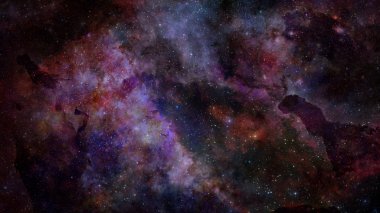 Galaksi ve nebula. Bu görüntünün elementleri NASA tarafından desteklenmektedir