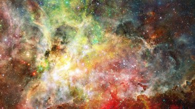 Soyut parlak renkli evren. Bu görüntü furnis unsurları