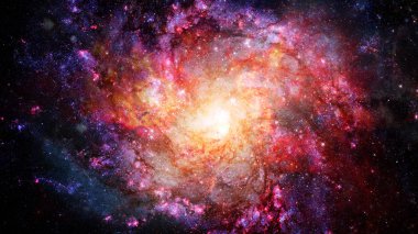 Bulutsusu ve spiral galaksilerin uzayda. Bu görüntü furn unsurları