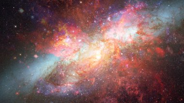 Bulutsusu ve spiral galaksilerin uzayda. Bu görüntü furn unsurları
