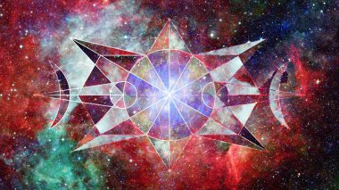 Soyut cosmos geometrik arka plan. Nasa tarafından döşenmiş bu görüntü unsurları.