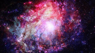 Güzel nebula ve galaksi. Bu görüntünün elementleri NASA tarafından desteklenmektedir