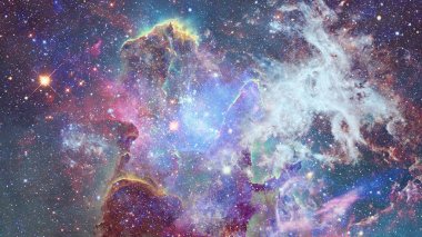 Galaksi ve nebula. Bu görüntünün elementleri NASA tarafından desteklenmektedir