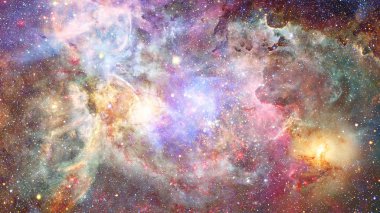 Galaksi ve Nebula. Soyut alan arkaplanı.