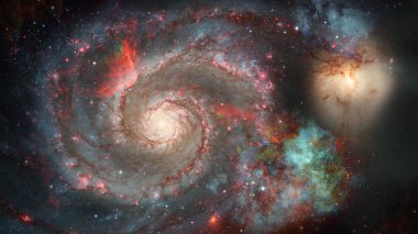 Yıldızlı derin uzay - Bulutsusu ve galaksi