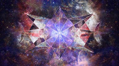 Soyut cosmos geometrik arka plan. Nasa tarafından döşenmiş bu görüntü unsurları.