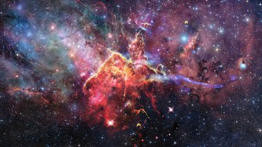 Carina Nebulasında Mistik Dağ. Bu görüntünün elementleri NASA tarafından desteklenmektedir.