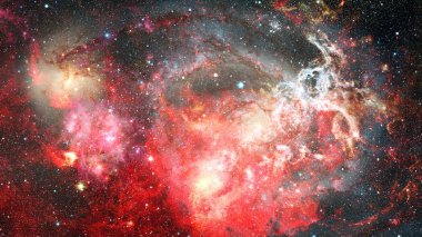 Güzel nebula ve galaksi. Bu görüntünün elementleri NASA tarafından desteklenmektedir