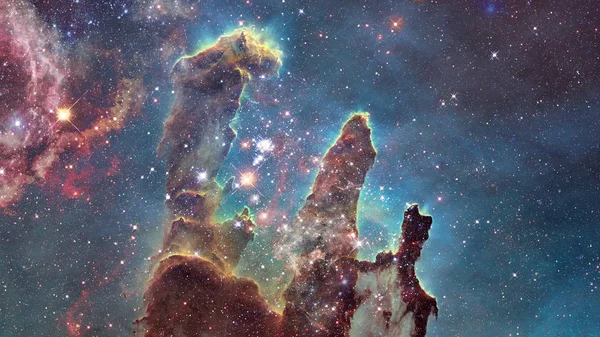 Nebulosa oscura y estrellas en el espacio. Elementos de esta imagen proporcionados por la NASA. — Foto de Stock