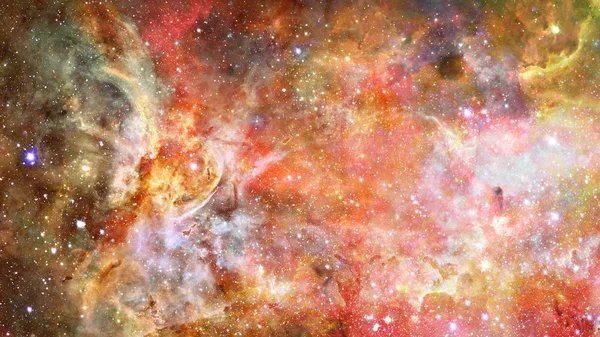 Nebulosa och galaxer i mörka rymden. Delar av denna bild tillhandahålls av NASA. — Stockfoto