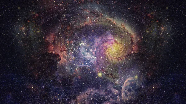 Sterren diepe ruimte - nevel en sterrenstelsel. Elementen van deze afbeelding geleverd door NASA — Stockfoto