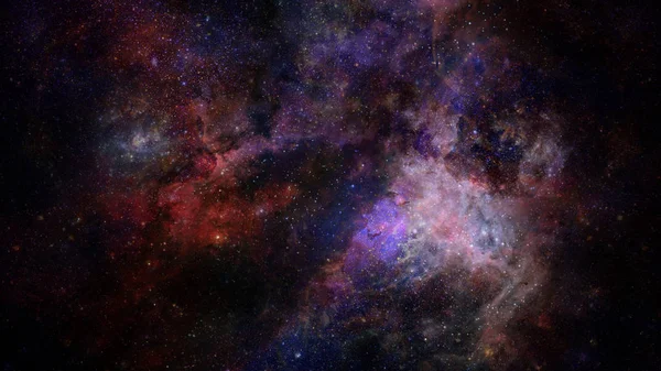 Nebel und Sterne im Weltraum, mysteriöses Universum. — Stockfoto