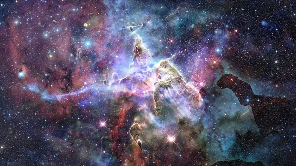 Mystic Mountain in the Carina Nebula. Elements of this image furnished by NASA.