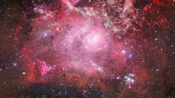 Yıldızlı Nebulalı Gece Gökyüzü Görüntünün Elementleri Nasa Tarafından Desteklenmektedir — Stok fotoğraf