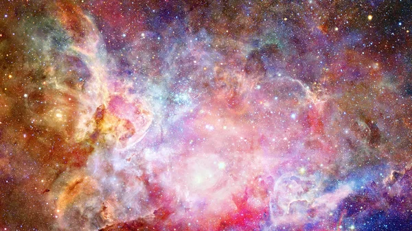 Colored Nebula Open Cluster Stars Universe Elements Image Furnished Nasa — Stock Photo, Image