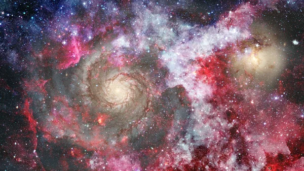 Daleko Świeci Mgławica Pole Gwiazd Przeciwko Kosmosowi Elementy Tego Obrazu — Zdjęcie stockowe