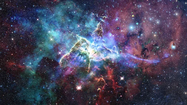 Mystic Mountain Region Mlhovině Carina Imaged Hubbleova Vesmírného Teleskopu Prvky — Stock fotografie