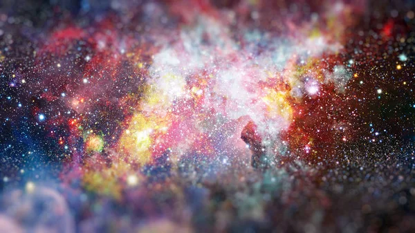 Кольорові Хмари Туманність Комбінований Варіант Хаббла Космічного Телескопа Зображення Наукова — стокове фото