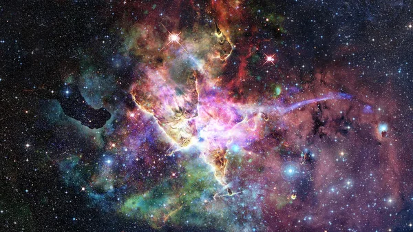 Mystic Berg Regionen Carinanebulosan Avbildade Rymdteleskopet Hubble Delar Denna Bild — Stockfoto