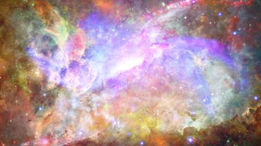 Nebula ve galaksi uzayda. Bu görüntünün elementleri NASA tarafından desteklenmektedir.