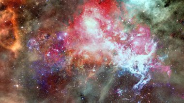 Galaksi ve nebula. Bu görüntünün elementleri NASA tarafından desteklenmektedir