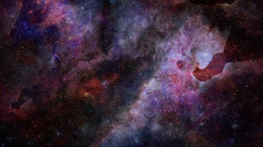 Güzel nebula ve galaksi. Bu görüntünün elementleri NASA tarafından desteklenmektedir