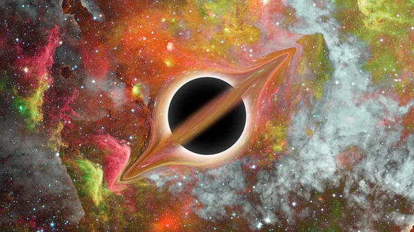 Czarna Dziura Przestrzeni Kosmicznej Streszczenie Sztuka Nauka Elementy Tego Obrazu — Zdjęcie stockowe