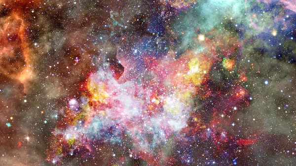 Färgade Moln Nebulosan Kombinerad Version Hubble Space Telescope Bild Delar — Stockfoto
