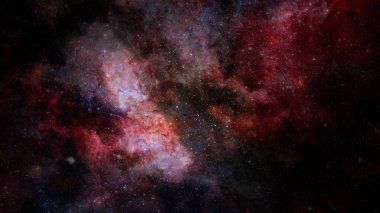 Uzayın derinliklerinde gaz bulutu. Bu görüntünün elementleri NASA tarafından desteklenmektedir.