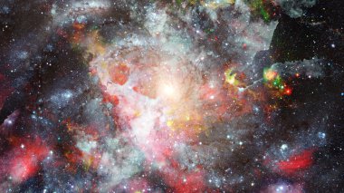 Yıldız alanı ve derin uzay birçok ışık yılı uzakta Dünya gezegeninin nebulada. Nasa tarafından döşenmiş bu görüntü unsurları.