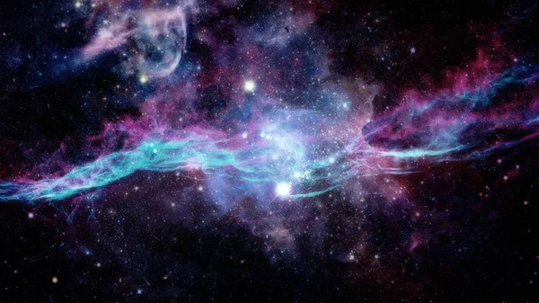 Χρωματιστά Νεφέλωμα Και Ανοικτό Σμήνος Των Άστρων Στο Σύμπαν Στοιχεία — Φωτογραφία Αρχείου