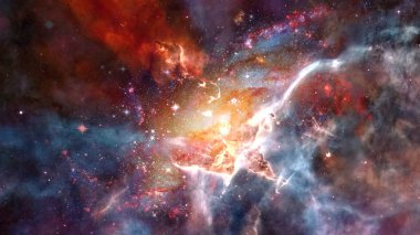 Starfield yıldız tozu ve nebula uzayı. Galaksi yaratıcı geçmişi. Bu görüntünün elementleri NASA tarafından desteklenmektedir.