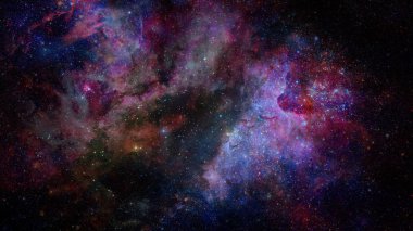 Güzel nebula ve galaksi. Bu görüntünün elementleri NASA tarafından desteklenmektedir.