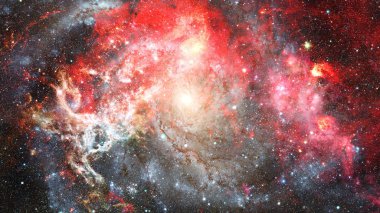 Güzel nebula ve galaksi. Bu görüntünün elementleri NASA tarafından desteklenmektedir.