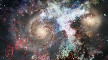 Yüksek çözünürlüklü yıldız alanı arka plan. Yıldızlı uzay arka plan. Renkli yıldızlı gece gökyüzü. Uzay arka plan. Nasa tarafından döşenmiş bu görüntü unsurları.