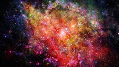 Manzara yıldız kümeleri, bir milyon yaşında. Nasa tarafından döşenmiş bu görüntü unsurları.