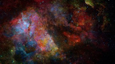 Galaksi ve nebula. Bu görüntünün elementleri NASA tarafından desteklenmektedir