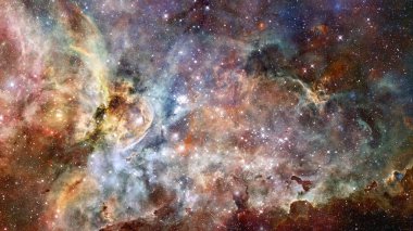 Karanlık nebula ve uzayda yıldızlar. Bu görüntünün elementleri NASA tarafından desteklenmektedir.